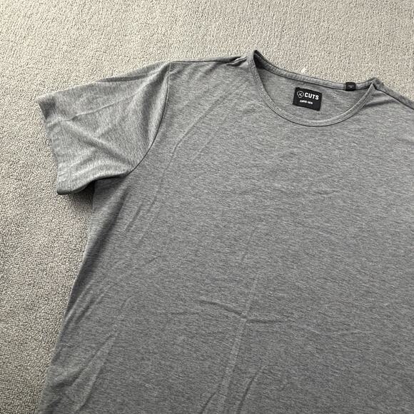 Cuts Clothing Shirt Adult Extra Large Gray Short Sleeve Active Athleisure Casual - Picture 2 of 14